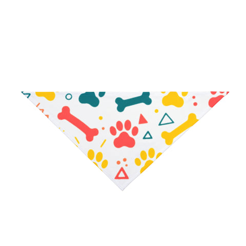 Vibrant Geometric Paw Print Pet Bandana